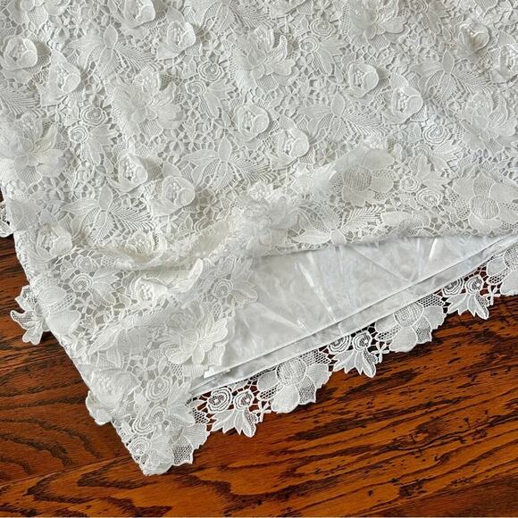 LoveShackFancy Bridal Sylvester Lace Guipure Plunge V Wedding Gown Size 14 NWT - Picture 12 of 14